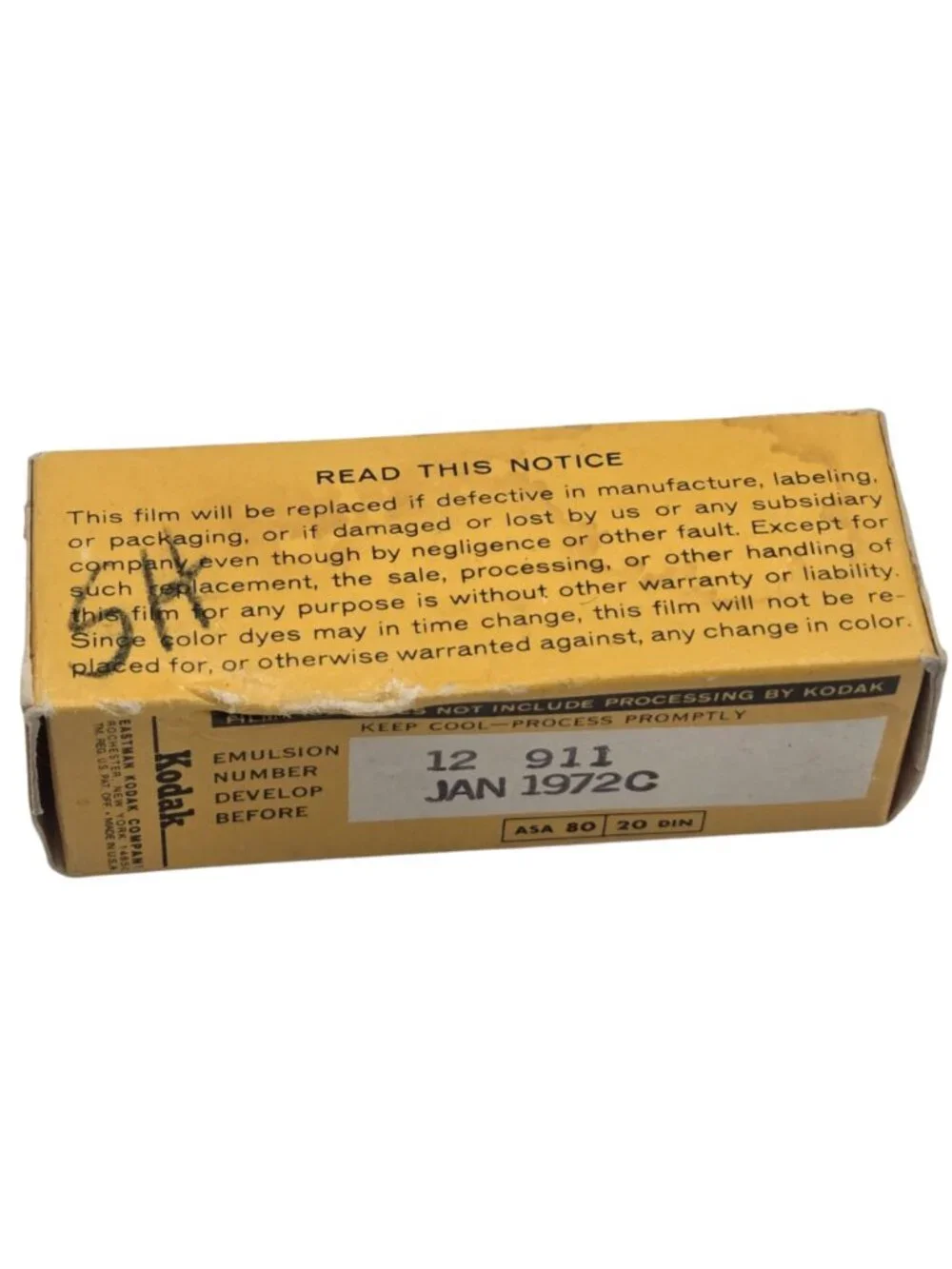 Kodak Kodacolor X Color Negative Film CX 620 Daylight Blue Flash Jan 1972 Expire